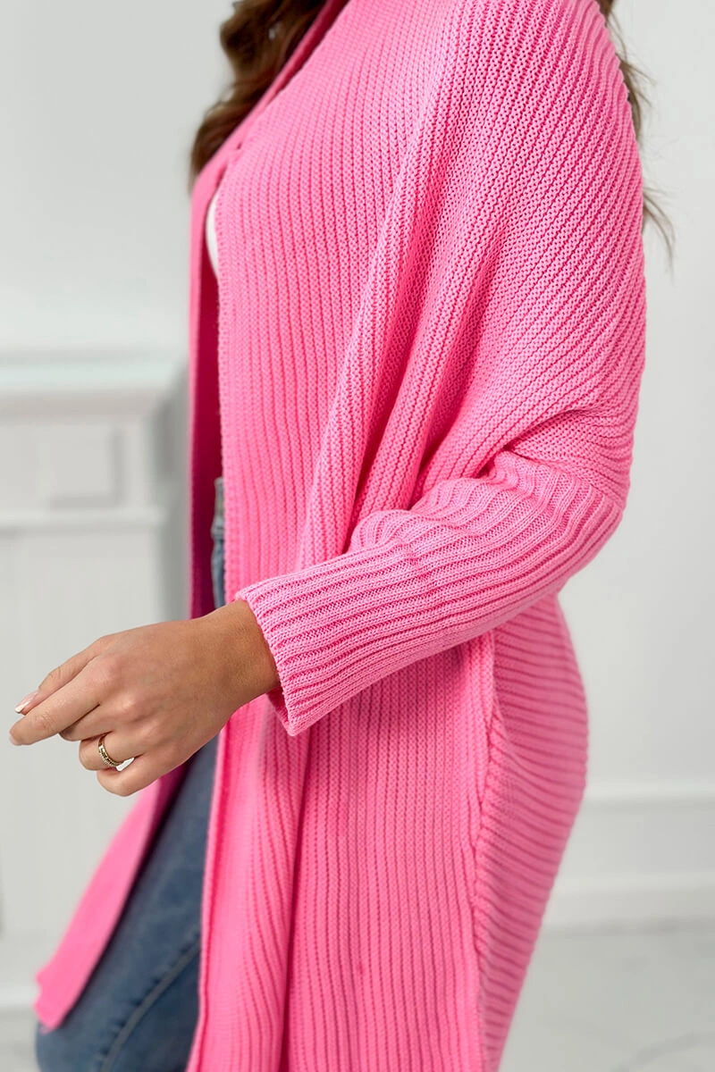Sweater with batwing sleeve light pink