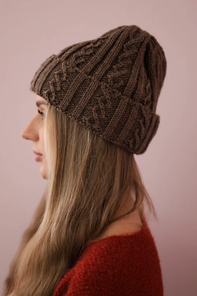 Kesi Cap with turn up Marzena K206 brown