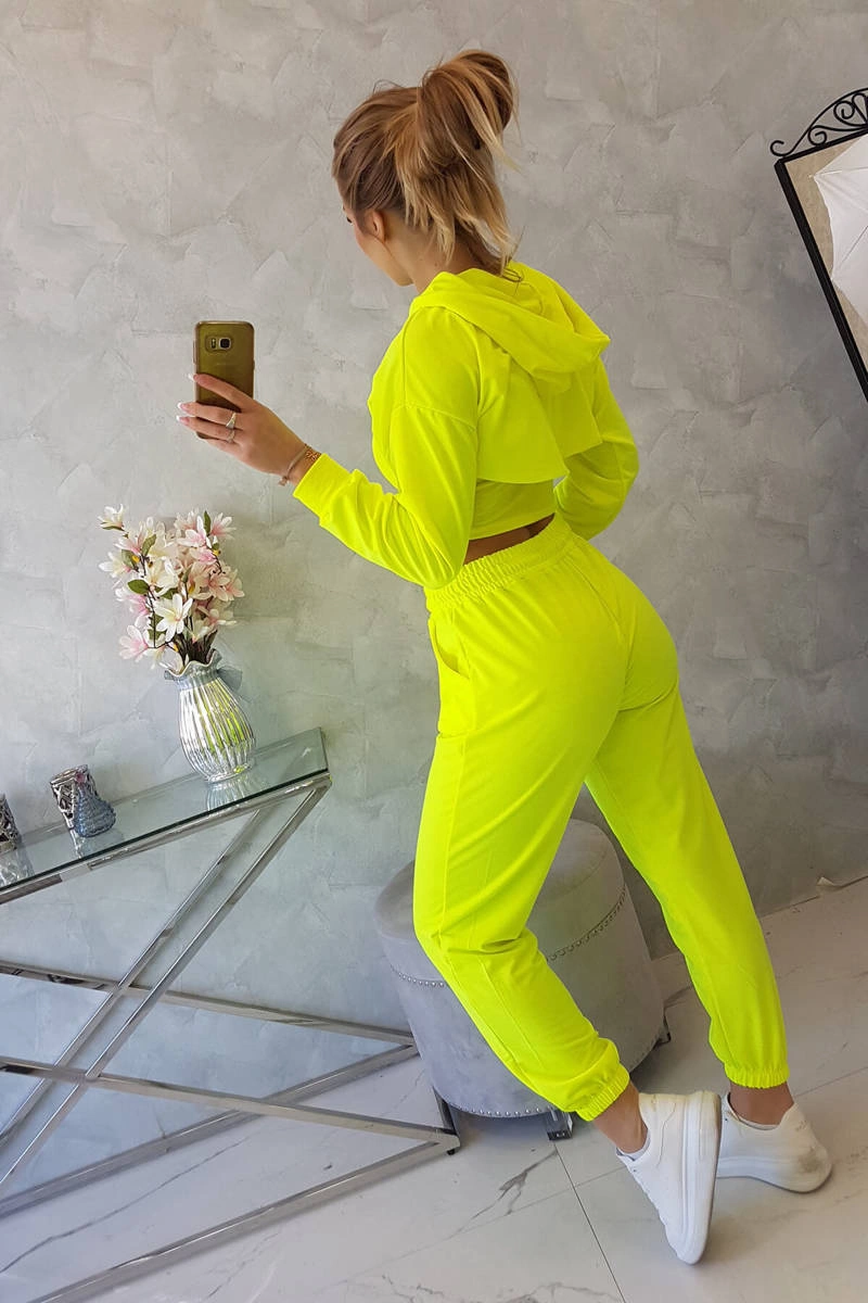 3-piece cotton set yellow neon