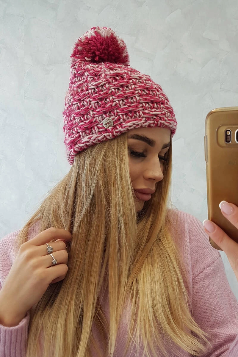 Kesi Cap with fleece Fiona K275 fuchsia + powdered pink