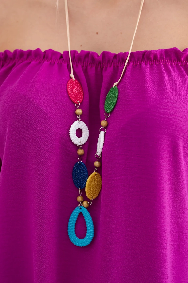 Spanish blouse with decorative sleeves dark purple