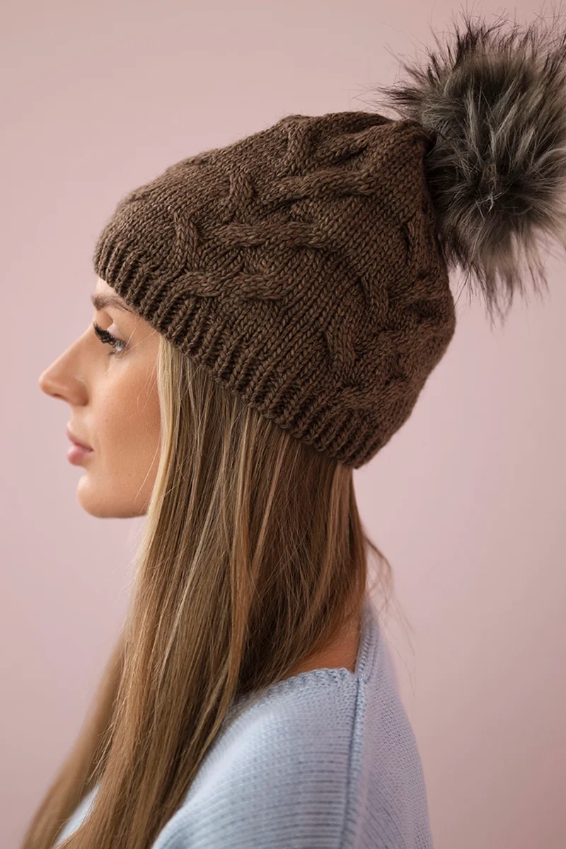 Kesi Cap with fleece Ela K242 brown