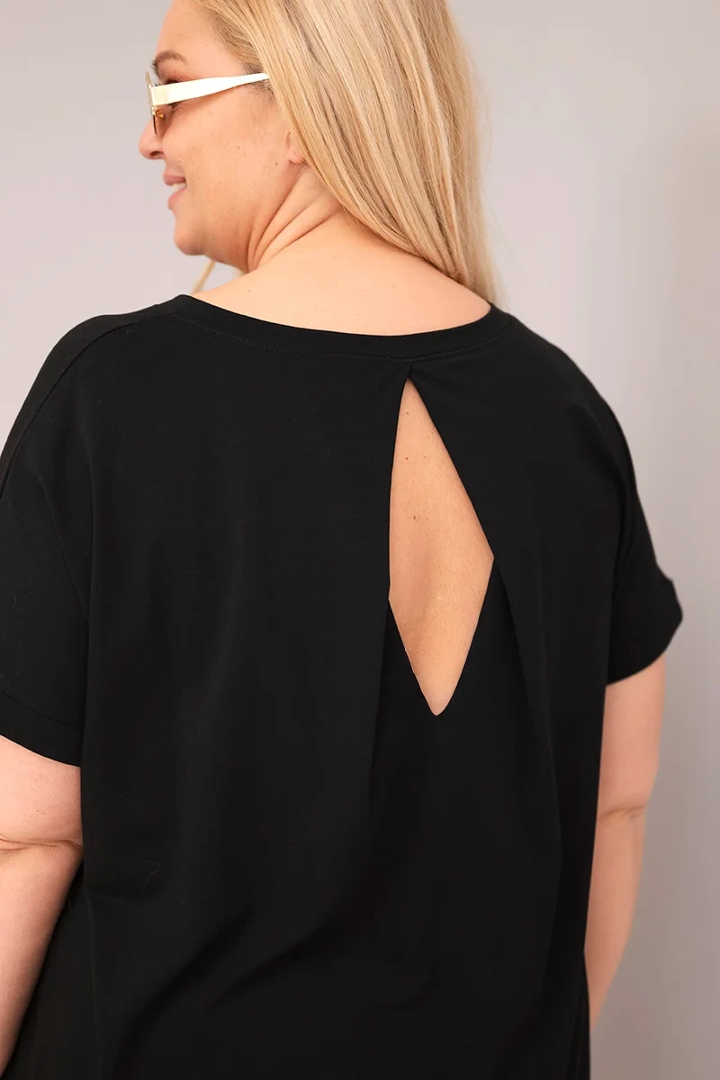 Dámska plus size blúzka s krátkym rukávom