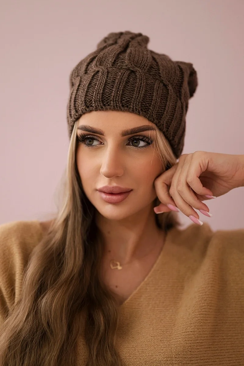 marka niezdefiniowana Čapica s fleece Iwona K221 mocca