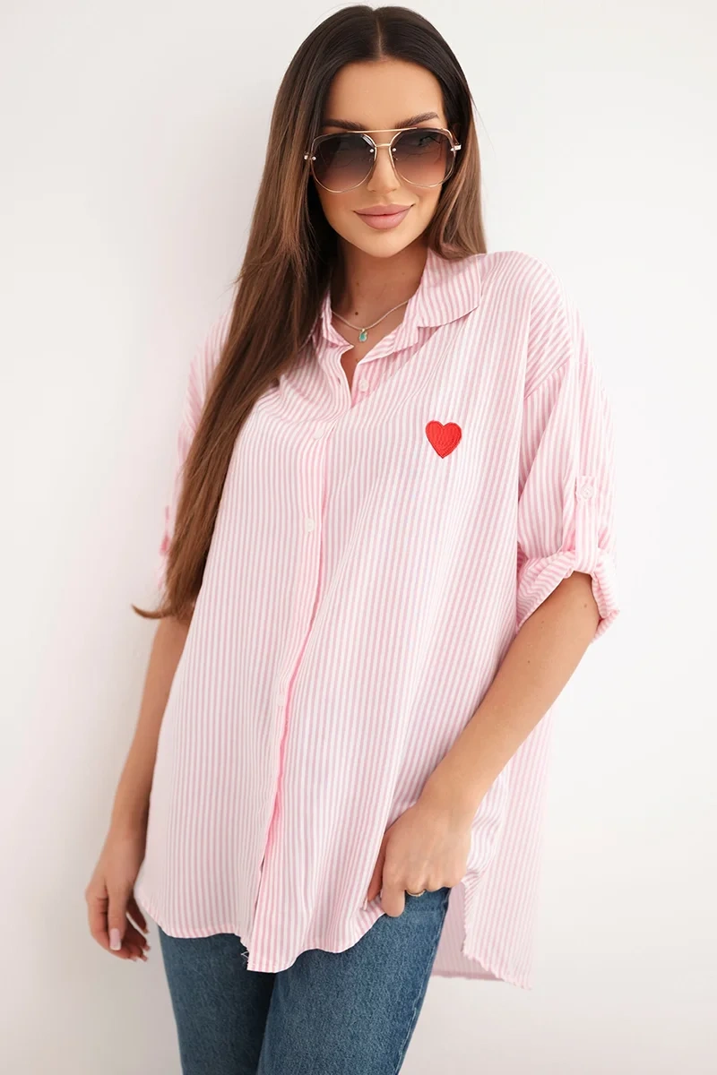 Dámská viskózová košile s krajkovými rukávy