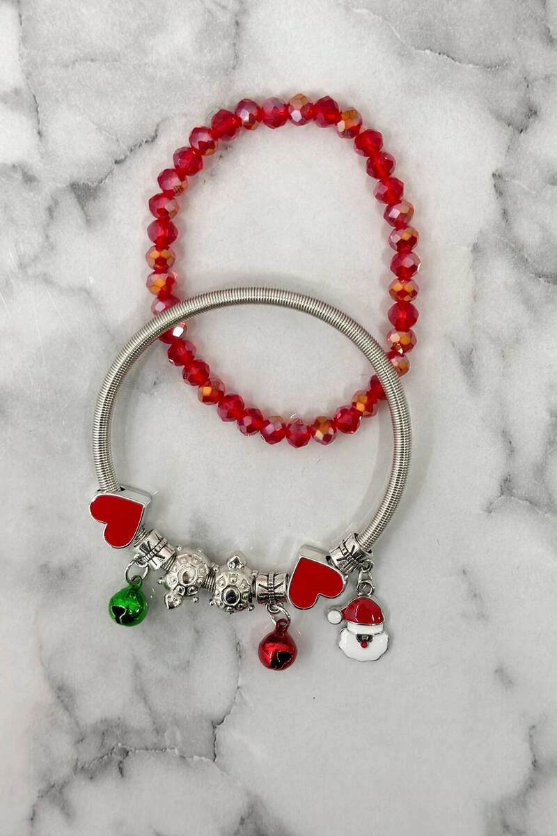 Christmas bracelet Santa's head