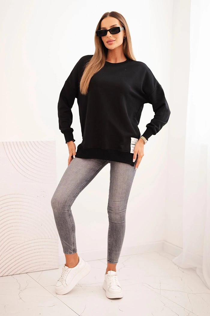 Kesi Women&#039;s oversized long-sleeve sweatshirt black