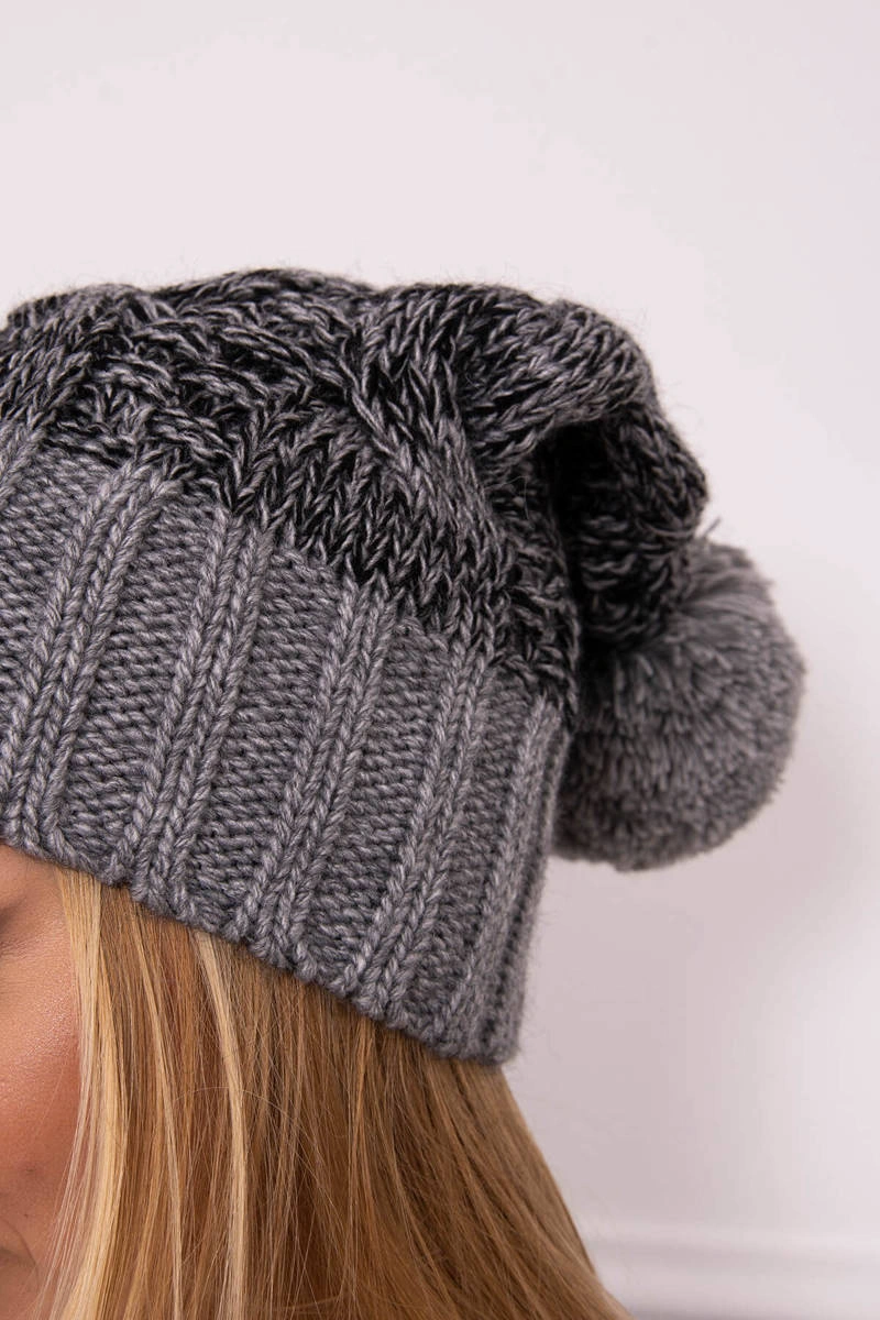 marka niezdefiniowana Čapica s fleece Paryż K213 tmavo šedá + čierna