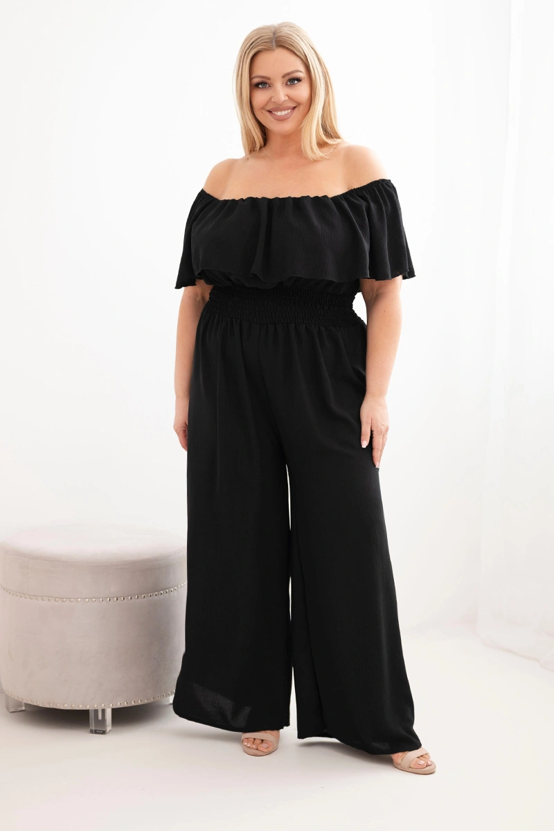 Дамски гащеризон с презрамки и големи размери