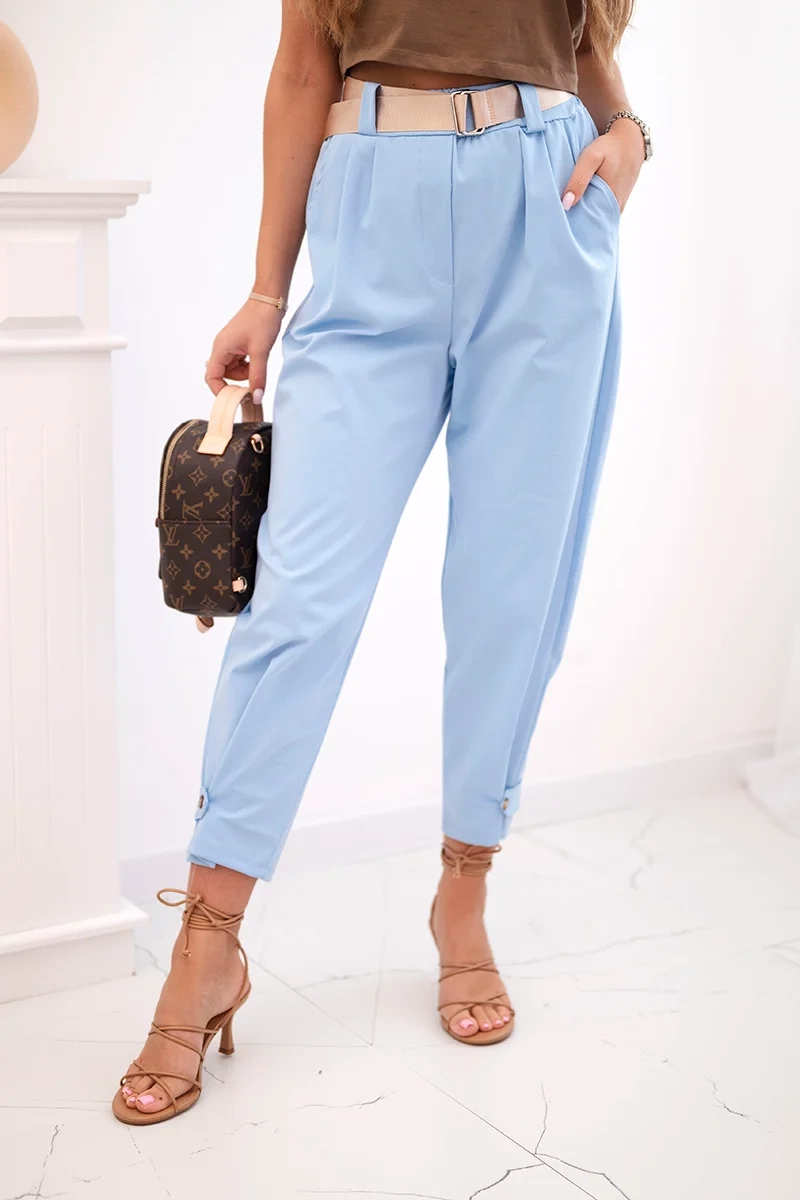 Kesi Włoski Summer Punto trousers with leg closure blue