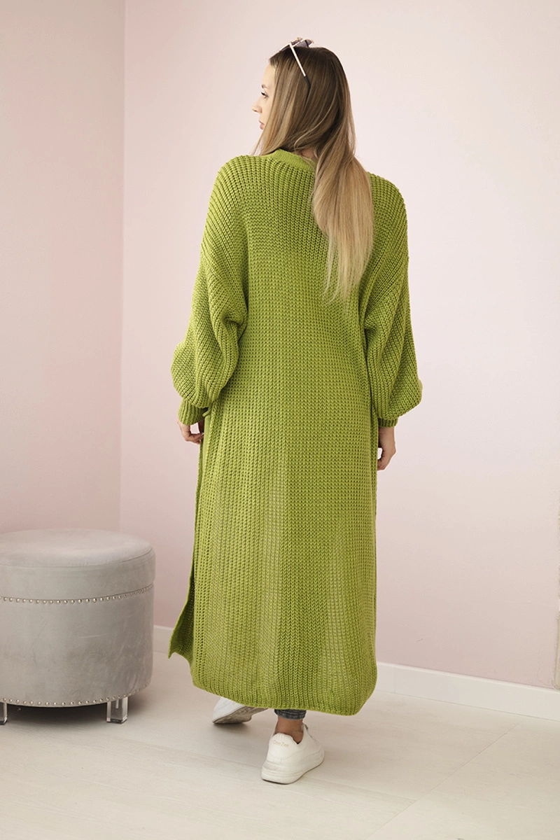 Kesi Włoski Sweater long cardigan olive