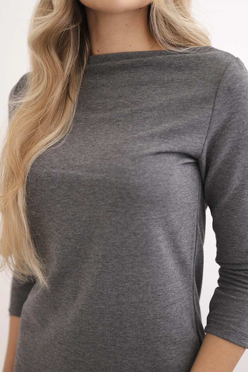 Classic dress made of graphite melange