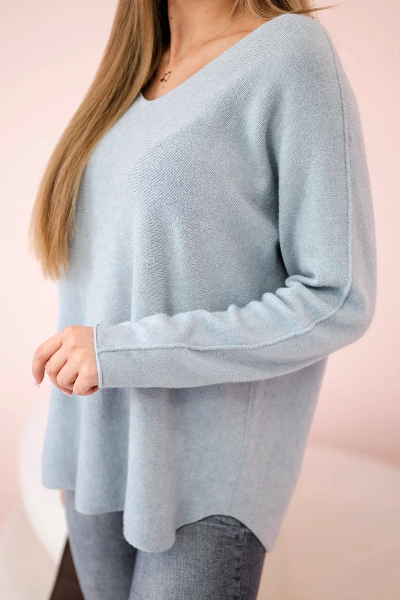Kesi Włoski V-neck sweater grey