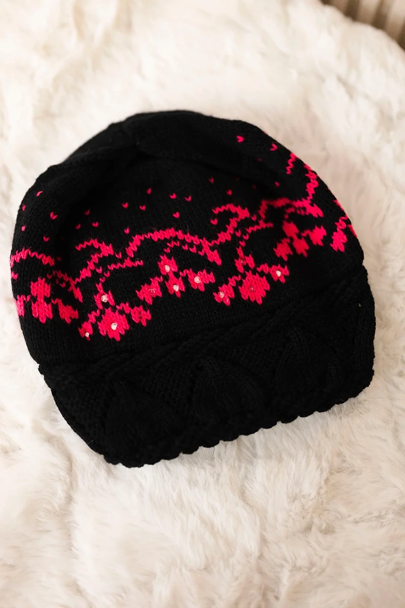 marka niezdefiniowana Women&#039;s cap Kira K374 black+pink