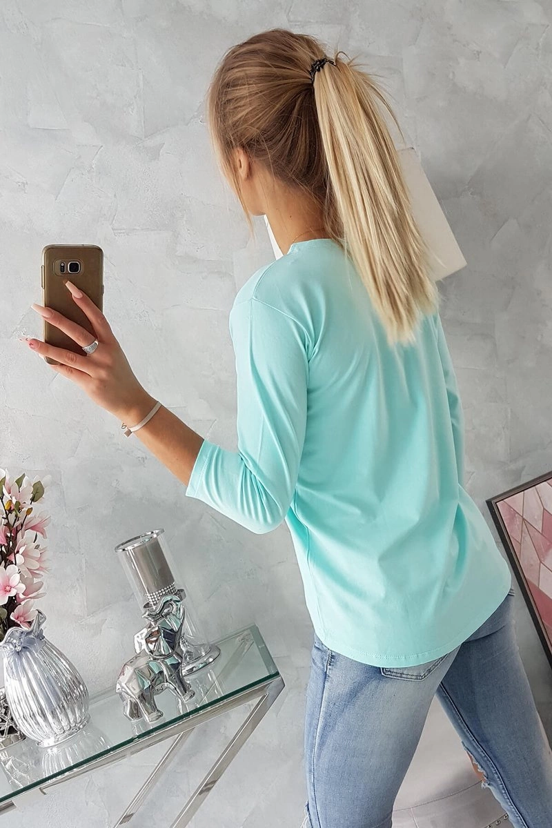 Blouse with Original mint print