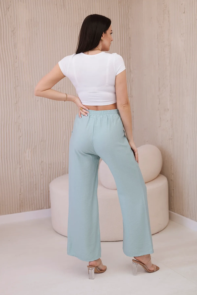 Viscose wide trousers dark mint