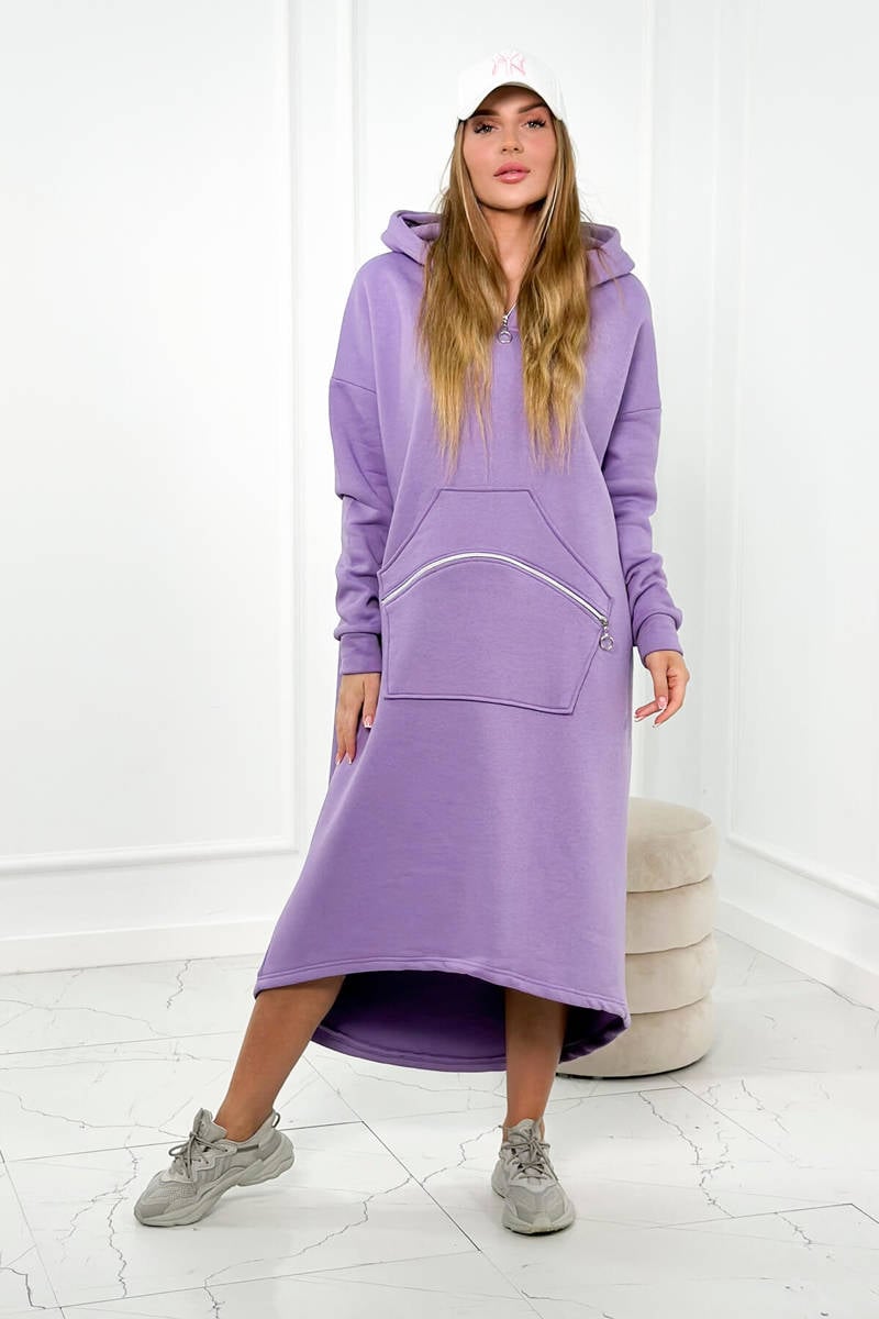 Insulated dress with hood purple