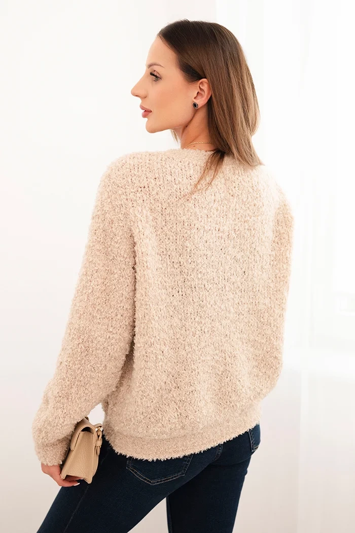 Kesi Włoski Women's sweater made of soft mohair beige