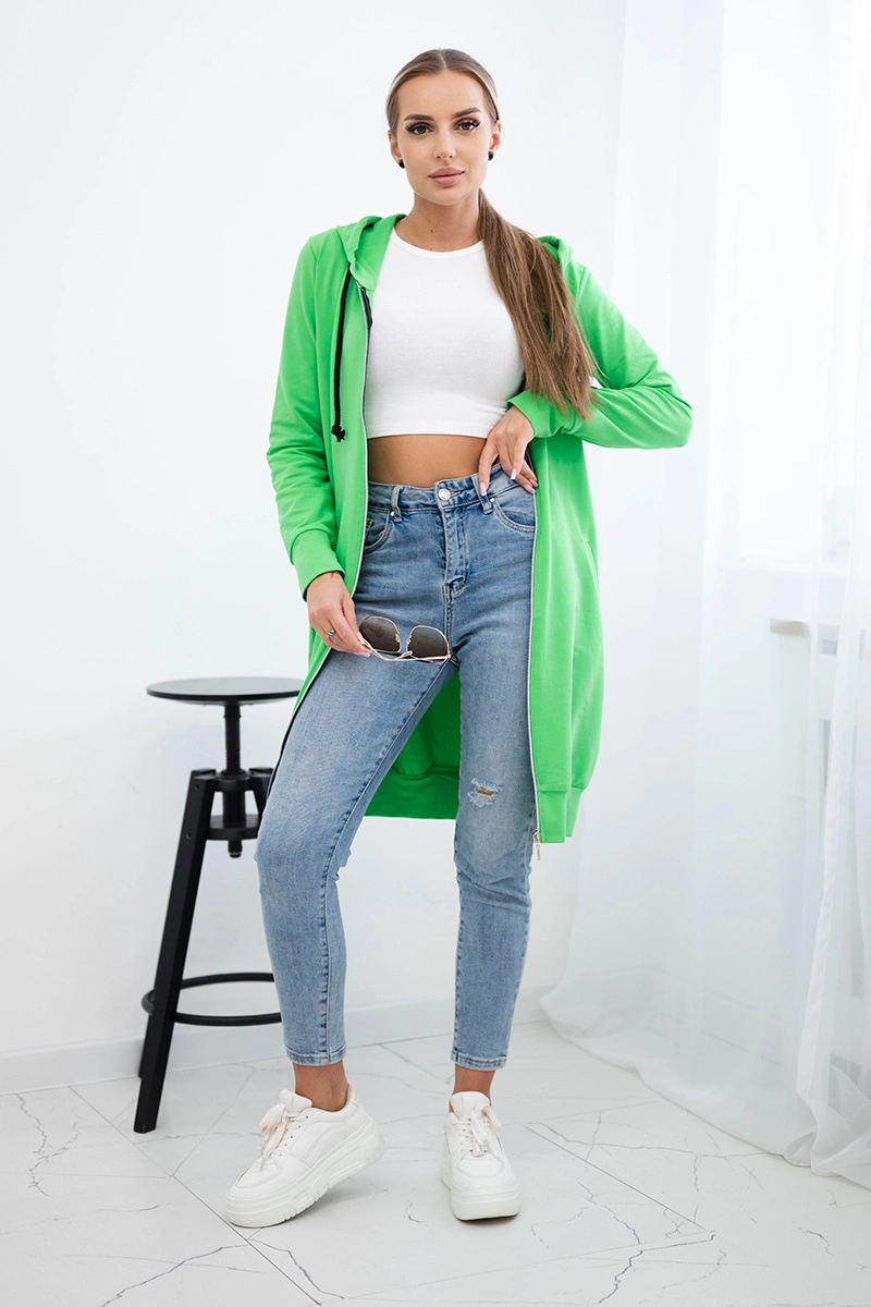 Dress with hood and hood light green
