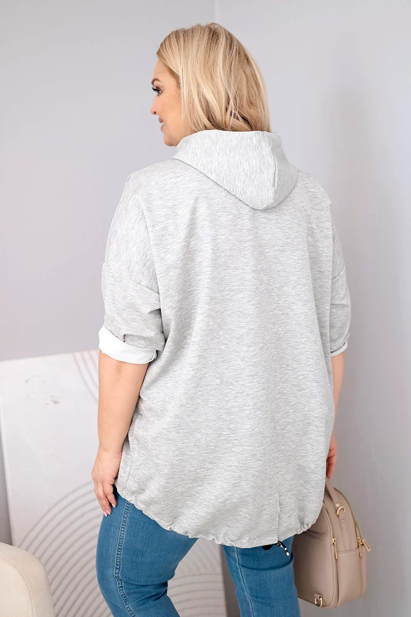 Kesi Plus Size dámska viskózová mikina s kapucňou
