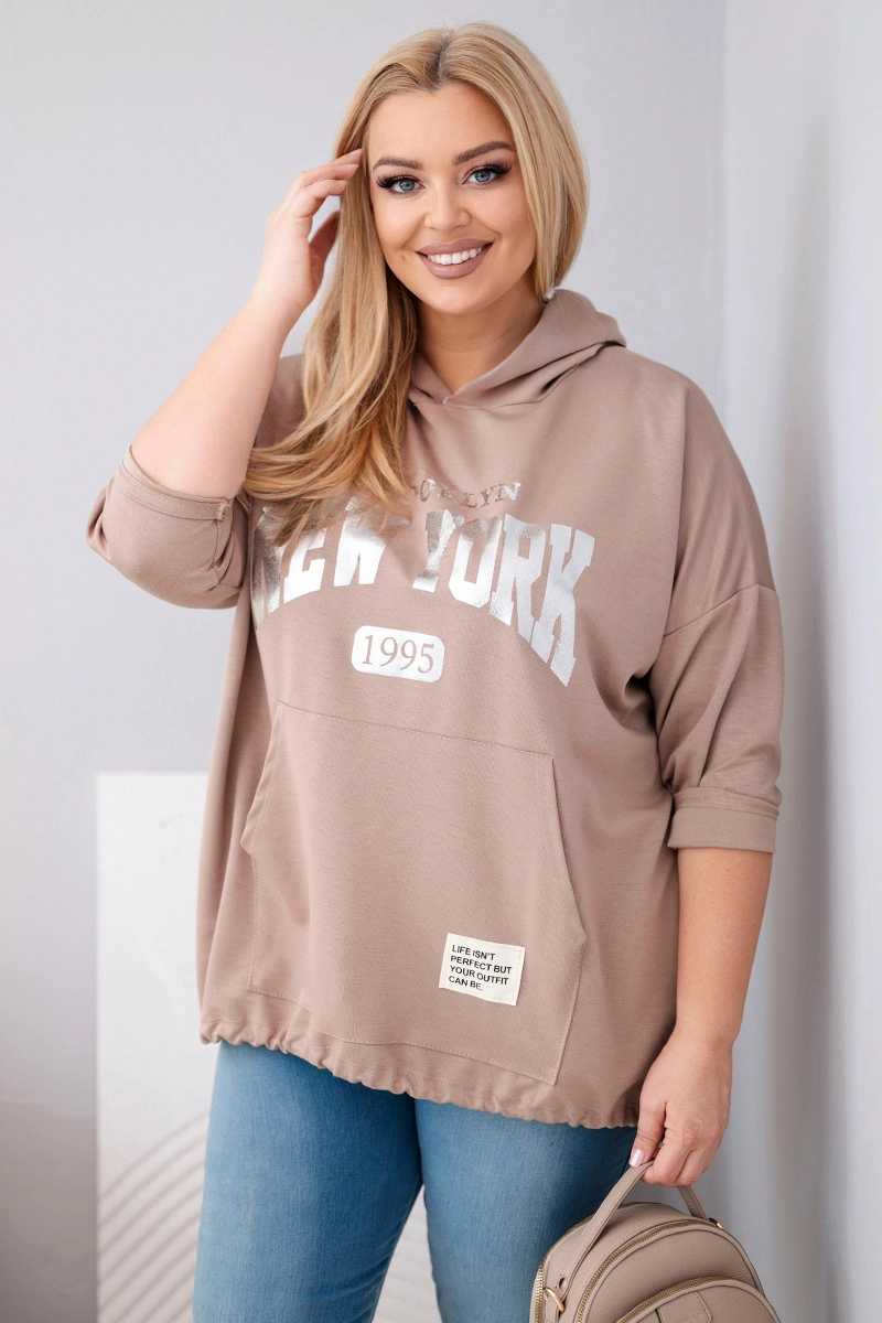 Kesi plus-size mikina s klokankou