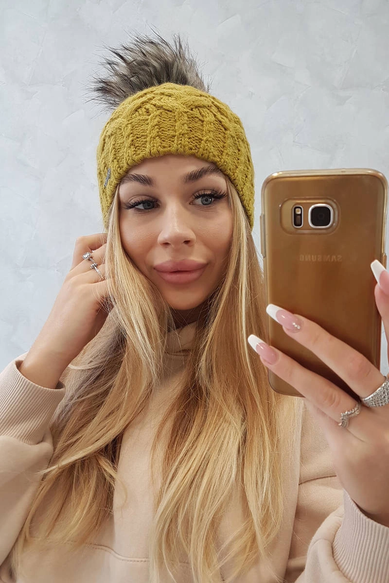 marka niezdefiniowana Cap with fleece Daria K217 kiwi