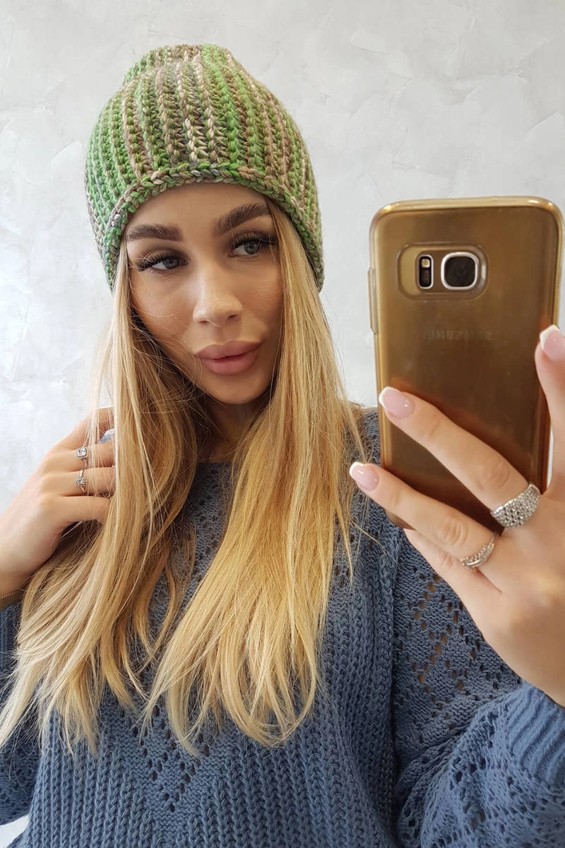 Kesi Cap with fleece Zoja K306 ecru + beige