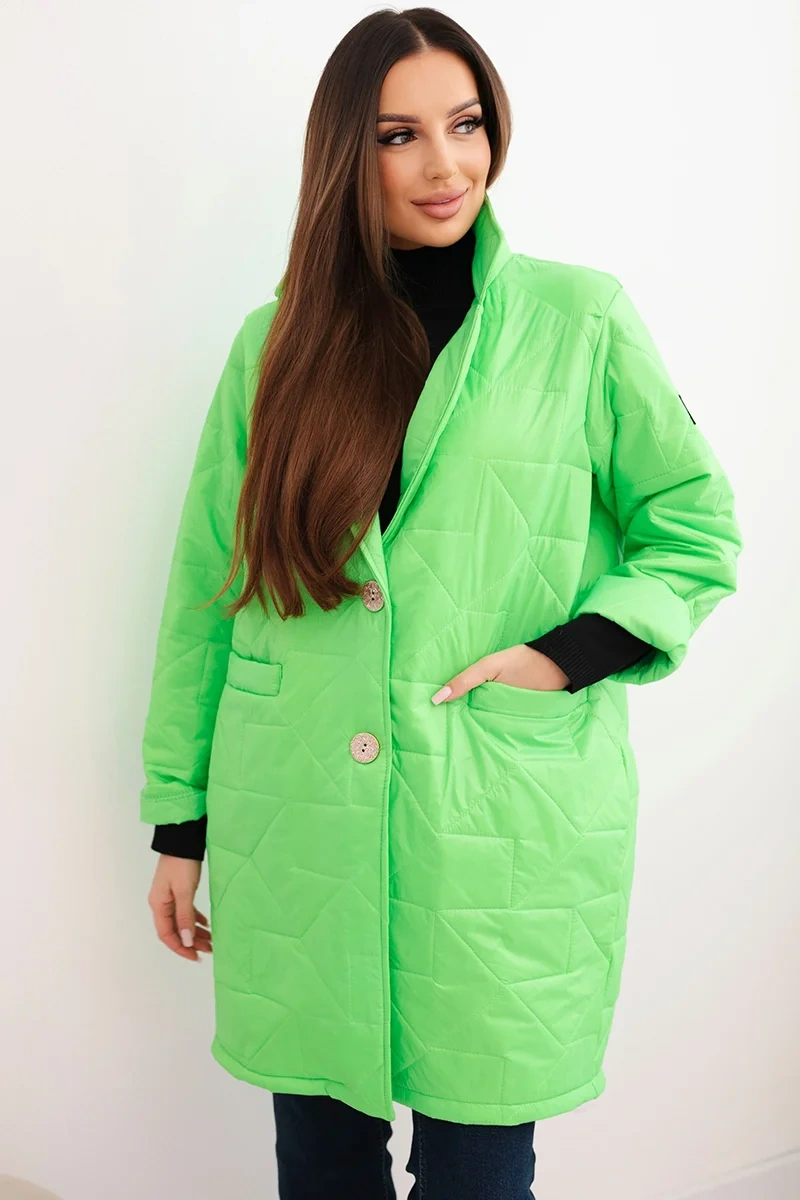 Ватирано яке с голям размер Kesi Włoski