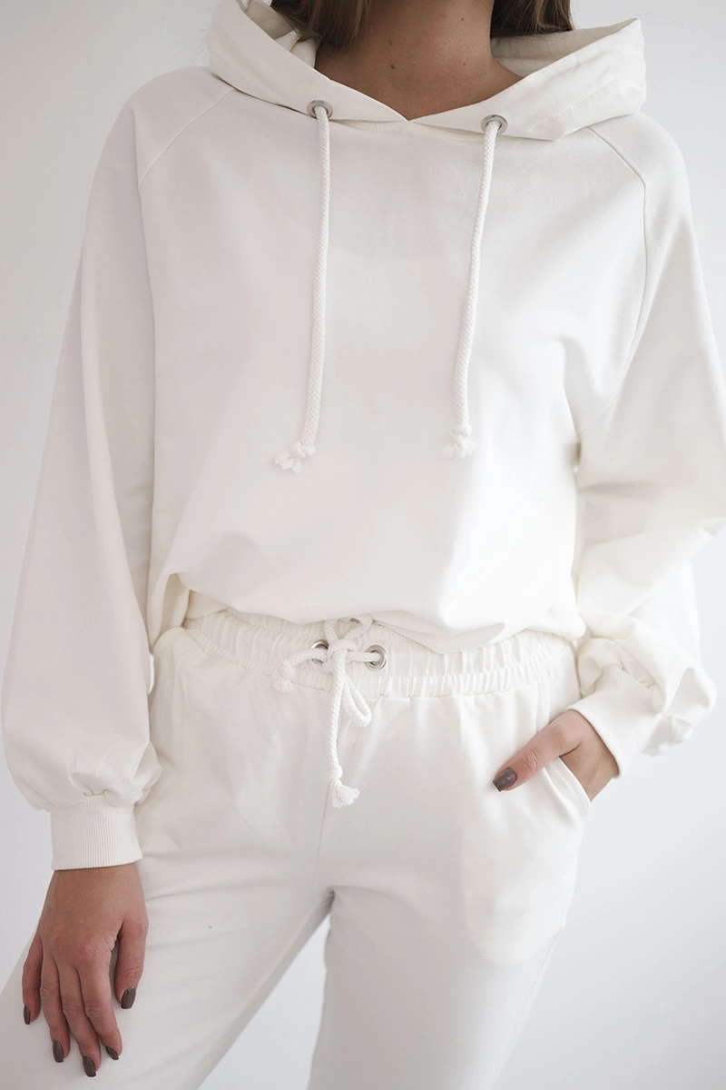 Hoodie set ecru