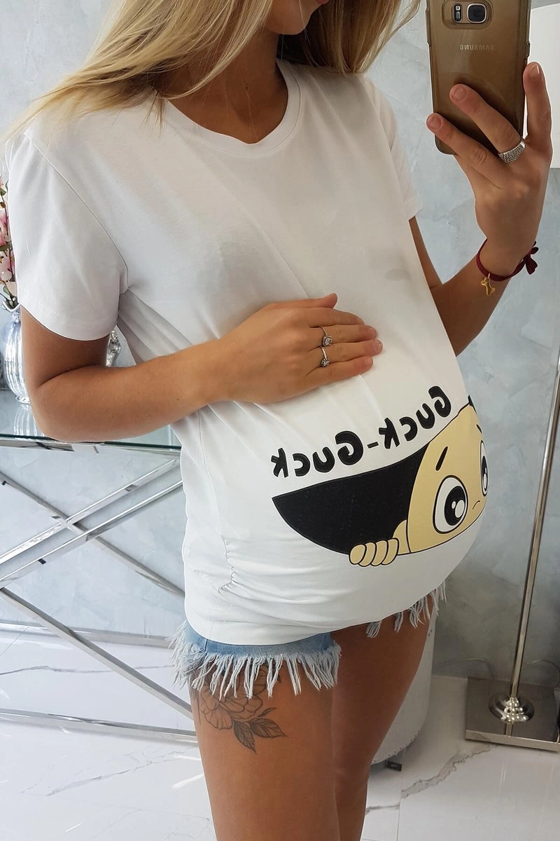 marka niezdefiniowana Maternity blouse Guck white