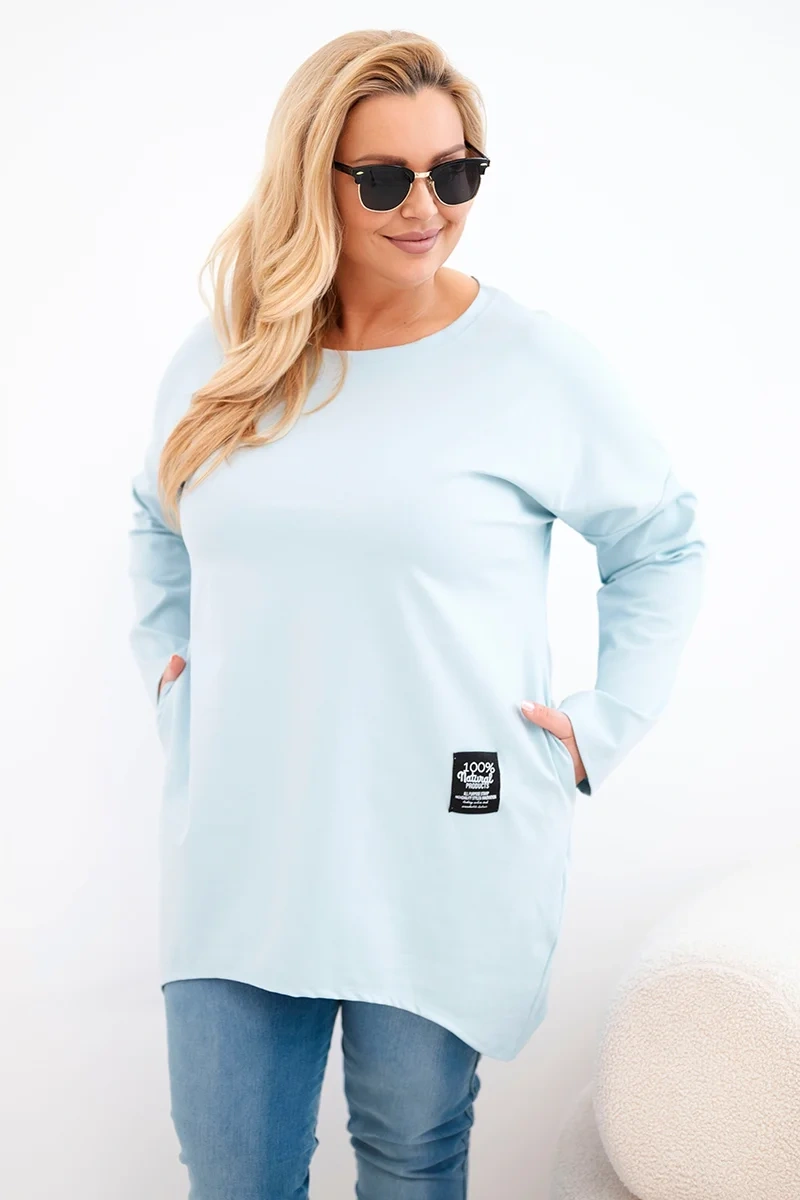 Halenka Kesi Włoski Plus Size s delší zády