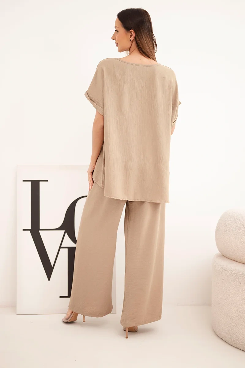 Dámsky plus-size set: blúza a nohavice