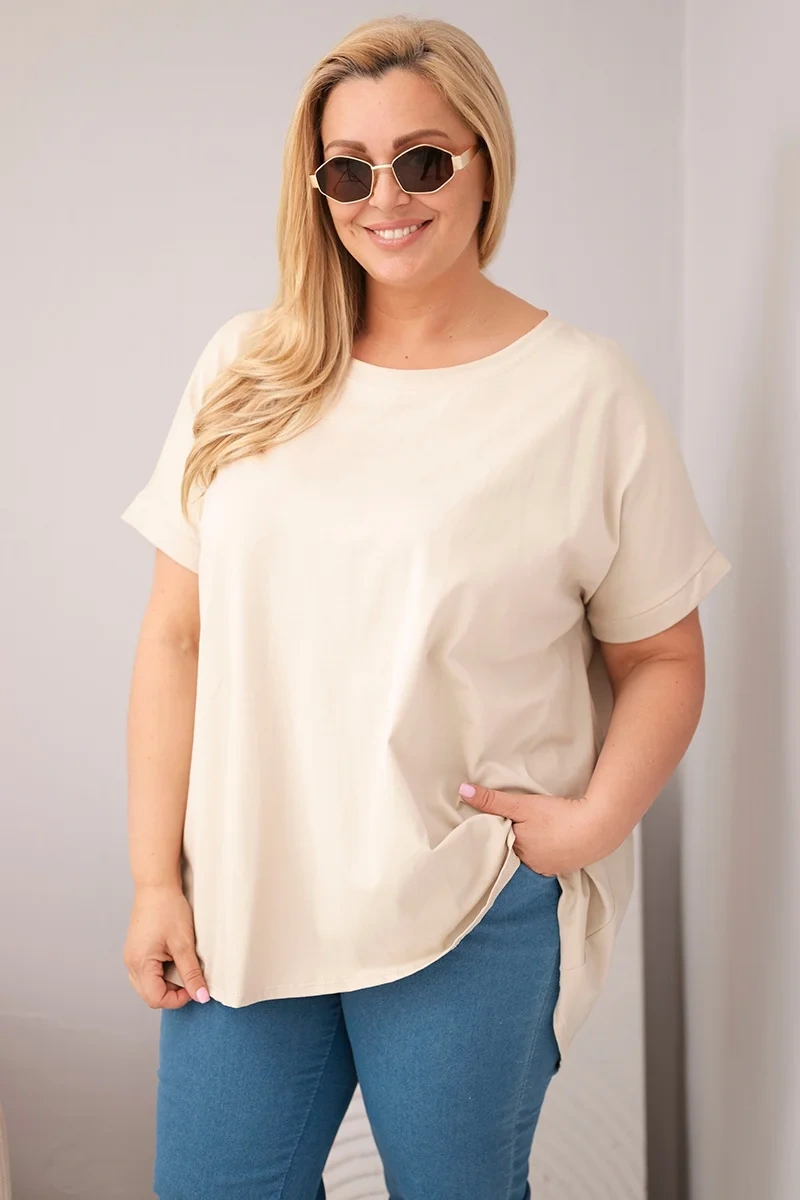 Kesi dámská plus size halenka s krátkým rukávem