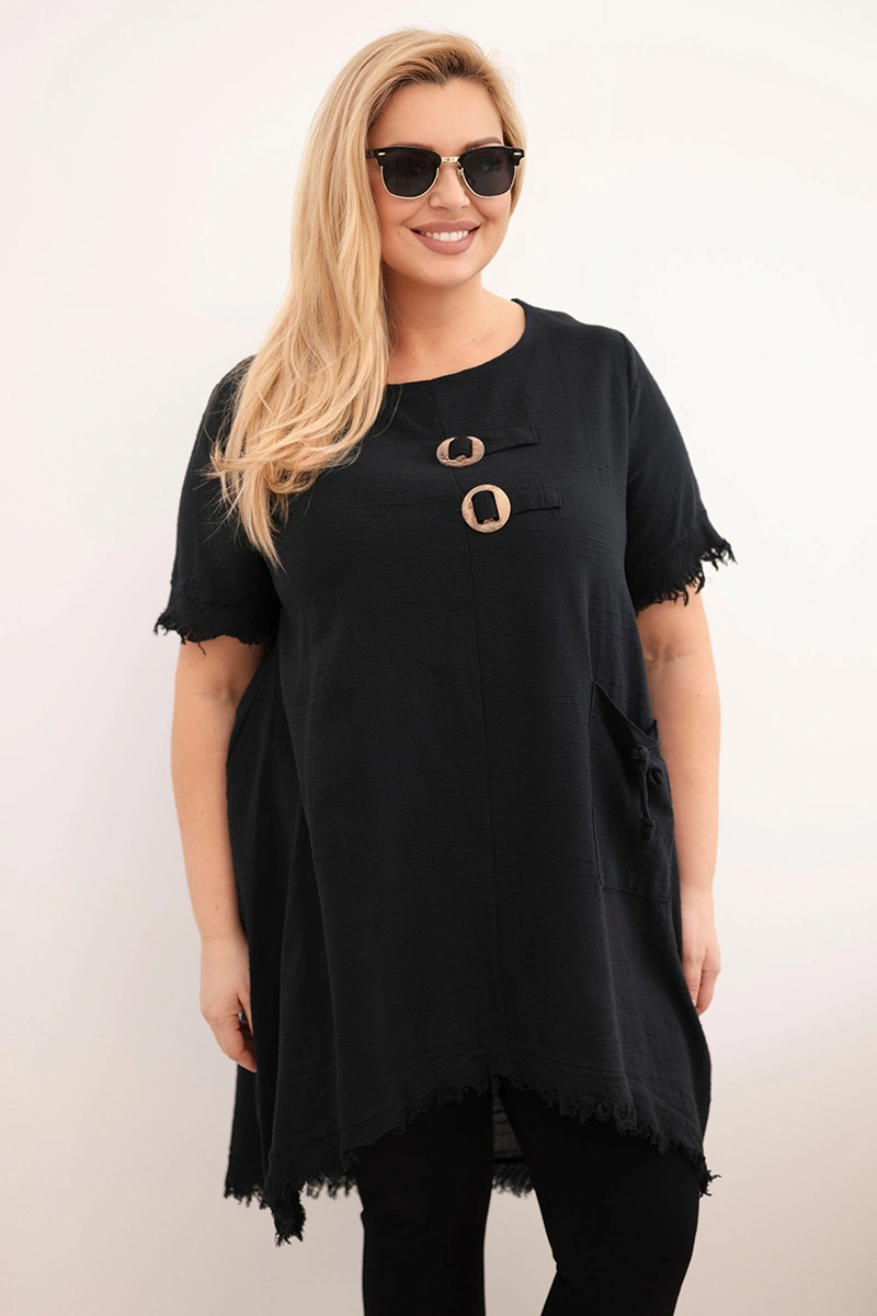 Kesi Plus Size šaty s delšími zády