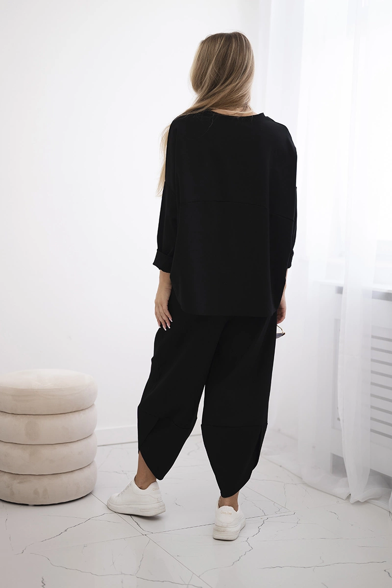 Włoski Set Punto Milano Winter sweatshirt + pants black