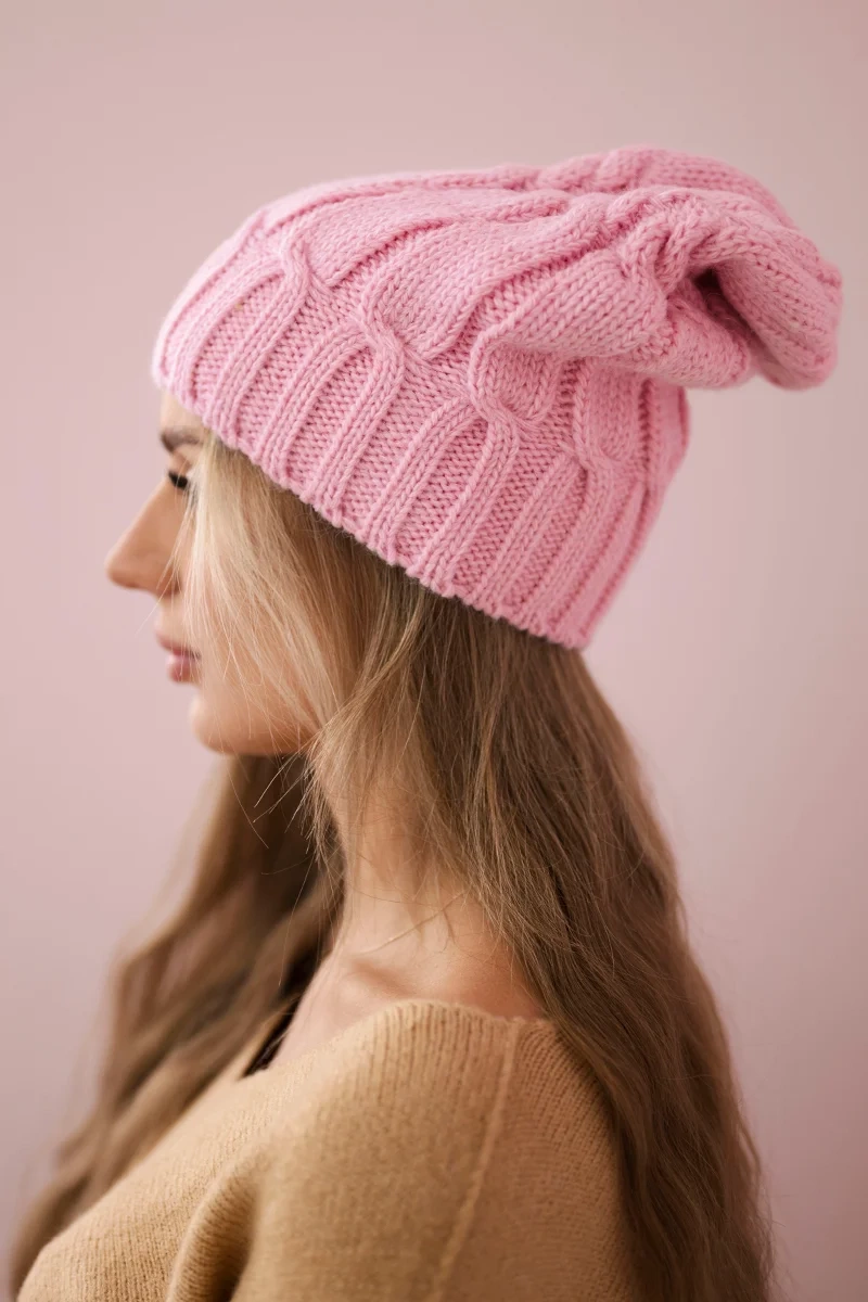 marka niezdefiniowana Cap with fleece Iwona K221 pink