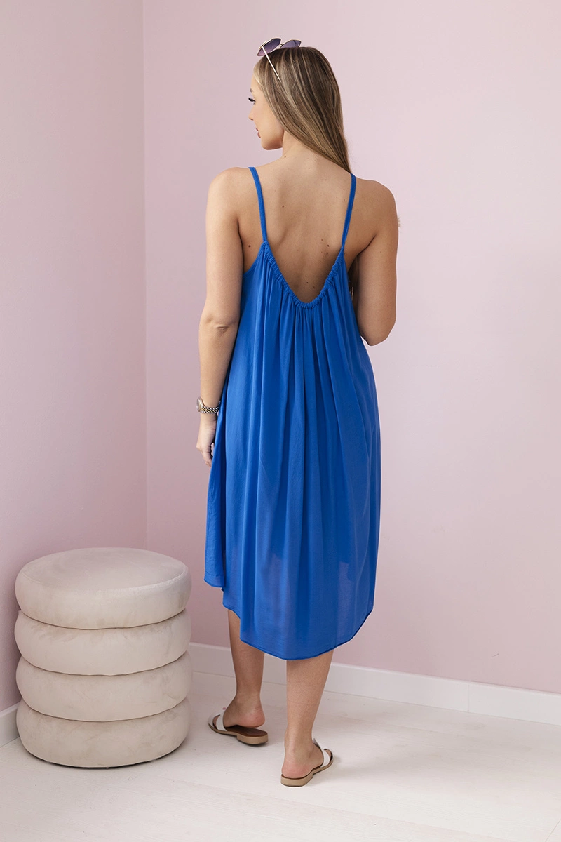 Kesi Włoski Viscose dress with straps cornflower blue