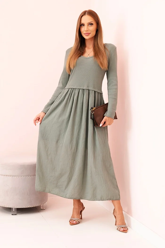 Kesi Włoski Long strap dress plum