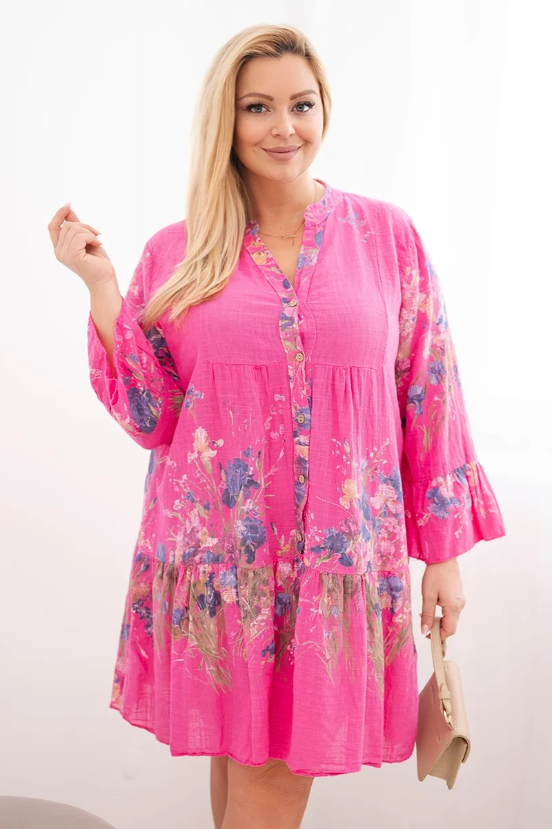 Дамска рокля с шарки Kesi за големи размери