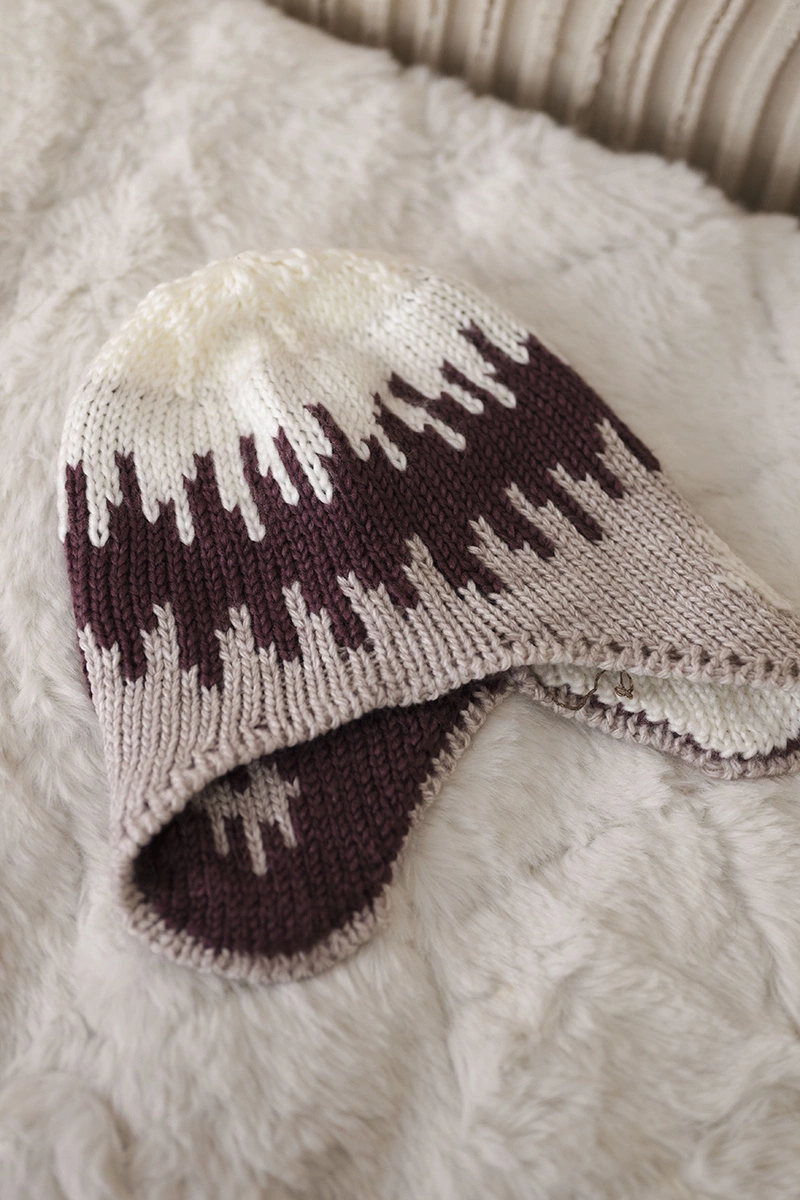 marka niezdefiniowana Women&#039;s cap Nikol K405 white+dark purple+beige
