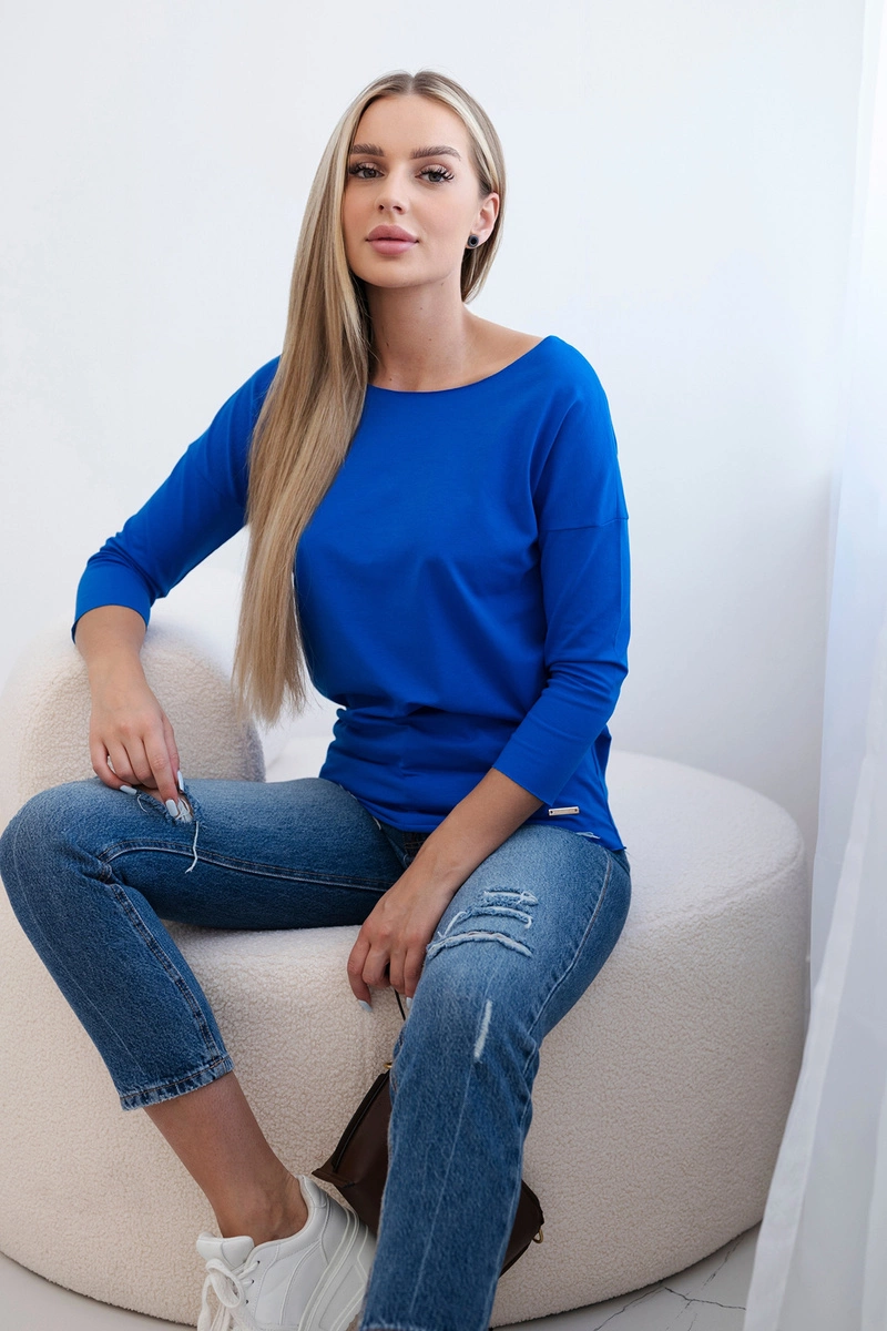 Casual purple blue blouse