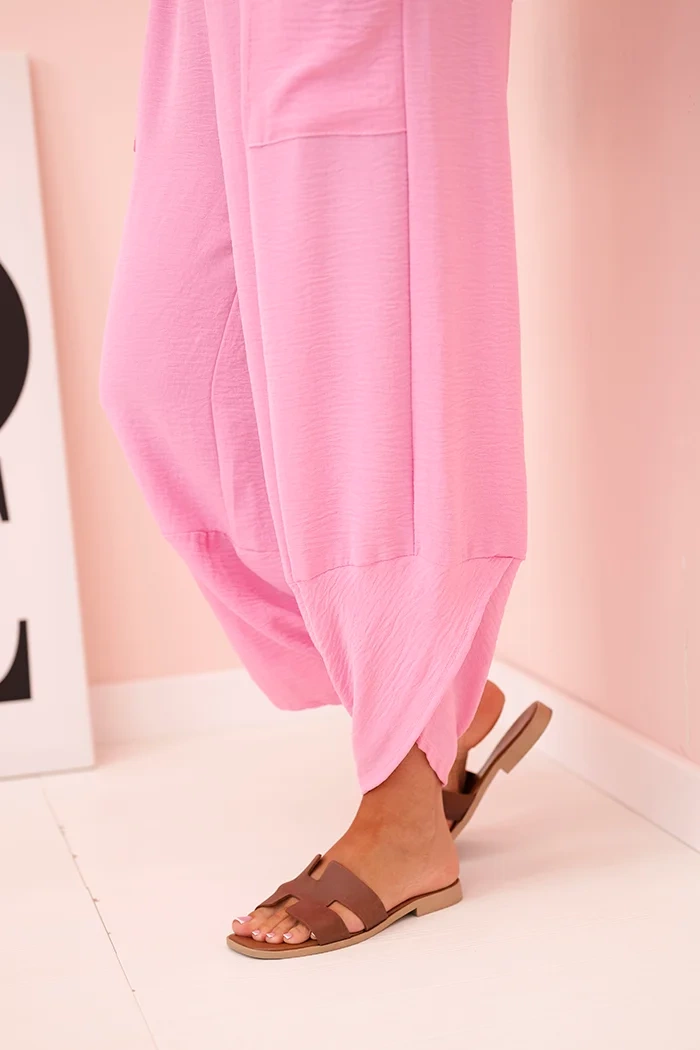 Kesi Włoski Viscose blouse + pants set light pink