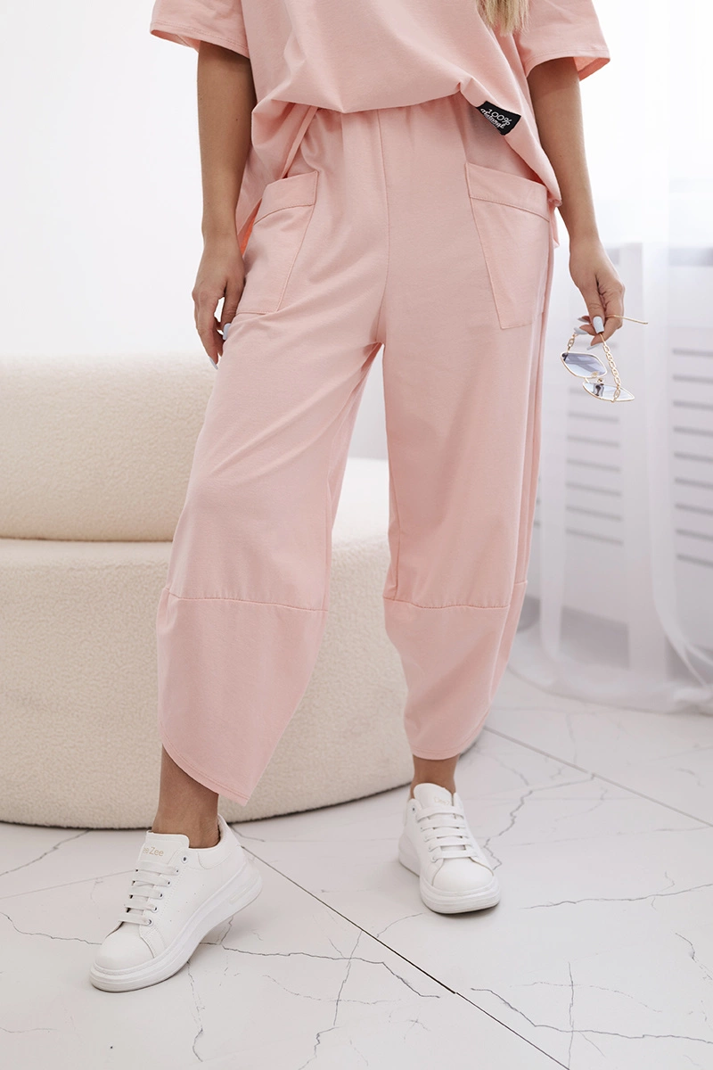 Women&#039;s set T-shirt + pants - peach