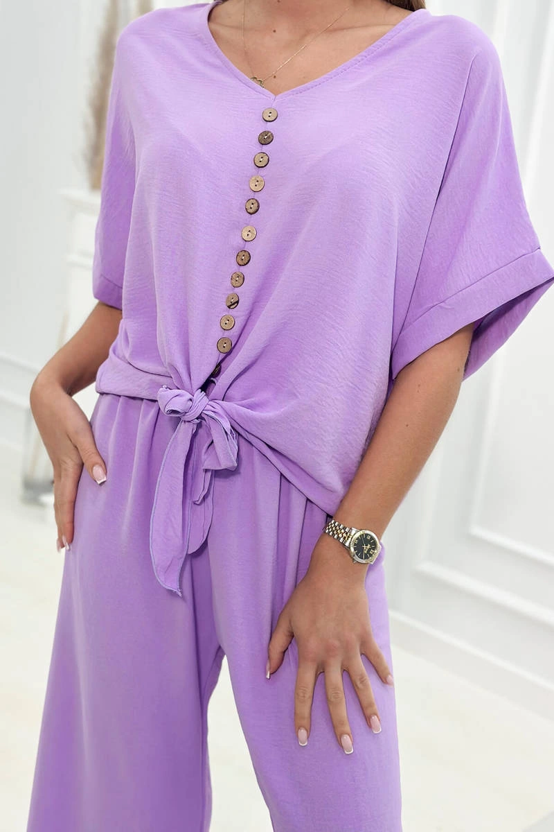 Set of blouses with trousers light purple