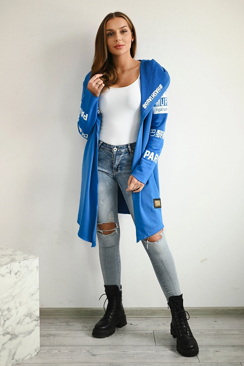 Cloak with subtitles purple-blue