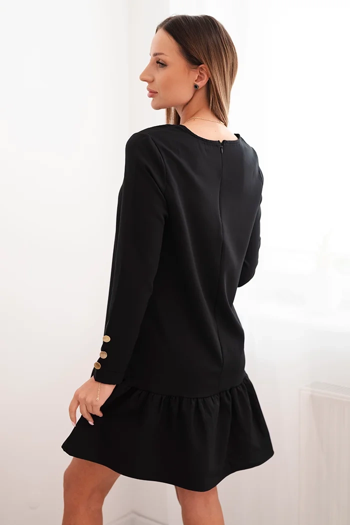 marka niezdefiniowana Dress with a flounce black