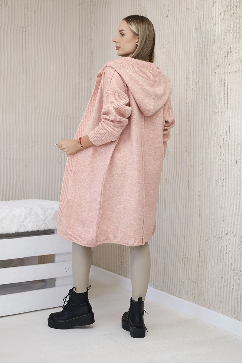 Hooded sweater, dark powder pink