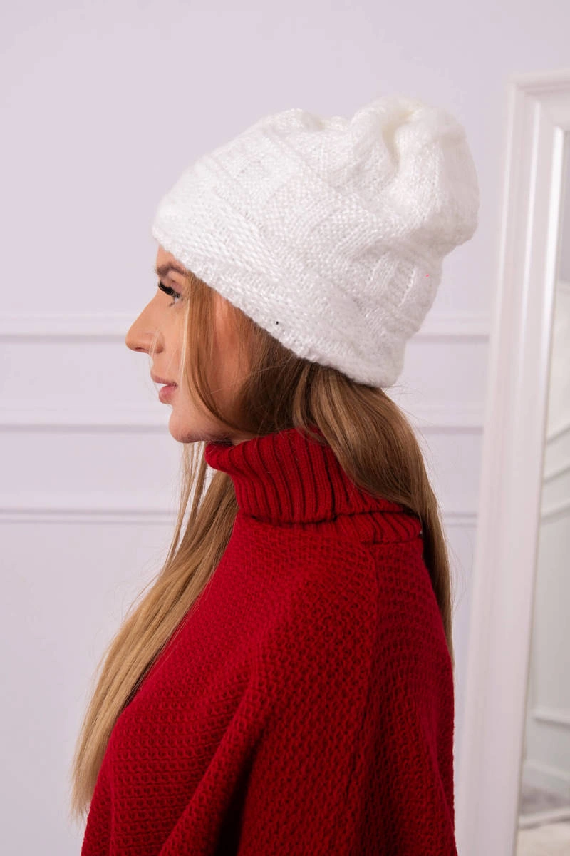 marka niezdefiniowana Cap with fleece Edyta K298 ecru