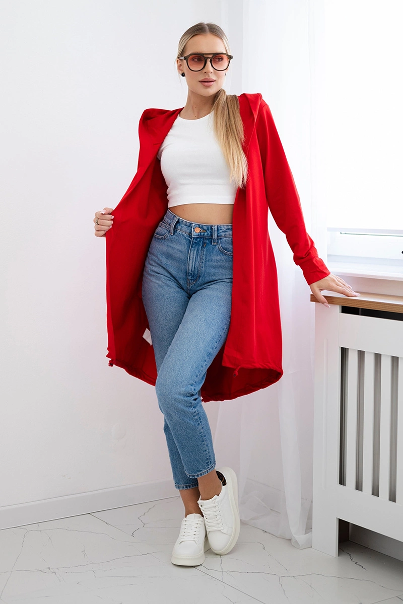 Kesi Cardigan with print red