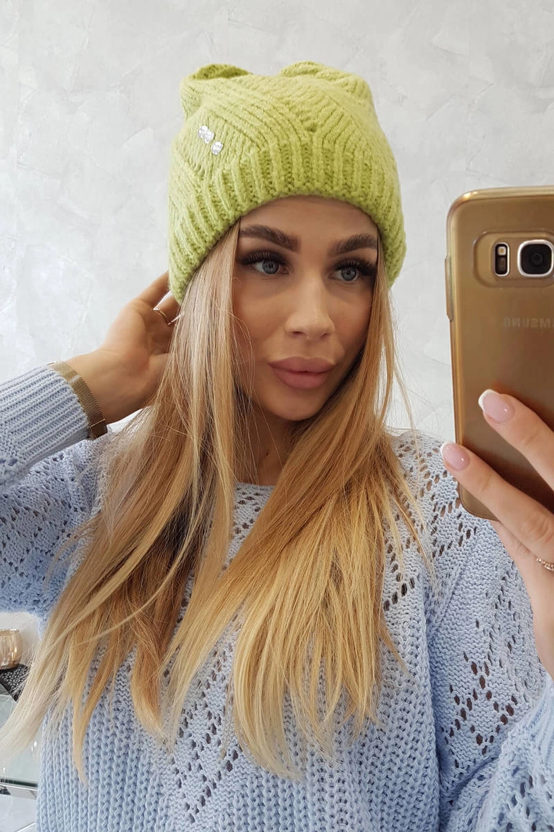 marka niezdefiniowana Women's cap Jolanta K295 pistachio